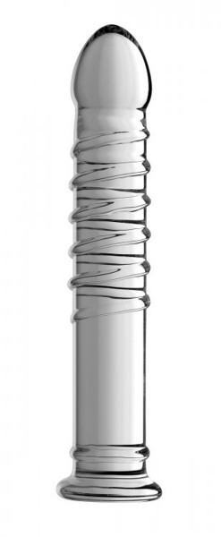 Master Series BEHEMOTH spiral-gerippter XL GlasDildo