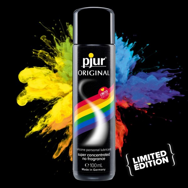 pjur Original Rainbow Edition Massage & Gleitmittel 100 ml Flasche Visualisierung