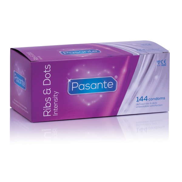 Pasante Ribs & Dots Intensity Kondome (144 Stück)
