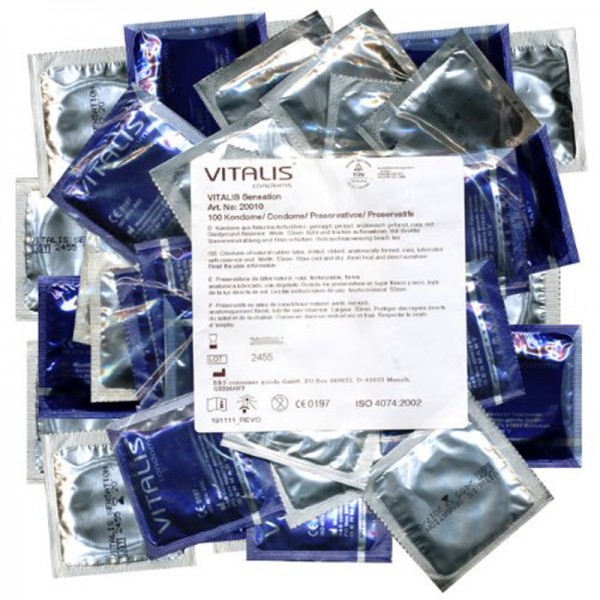 VITALIS Sensation Kondome (Gerippt & Noppen) 100 Stück