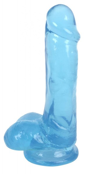 Lollicock Dildo mit Hoden 15 cm Blau