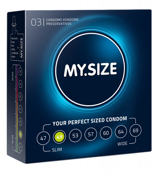 49 MY.SIZE Kondome nach Maß (⌀ 49mm) Länge 16 cm