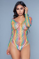 Be Wicked Bodysuit rainbow (Let Me Love You) S-L