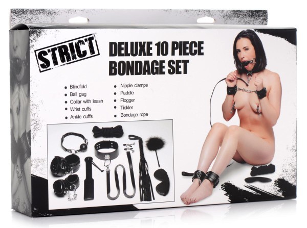 Strict Deluxe Bondage Set 10-teilig Verpackung