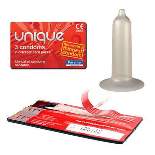 Pasante Unique Kondome (Extra DÜNN & Latexfrei) 3 Stück
